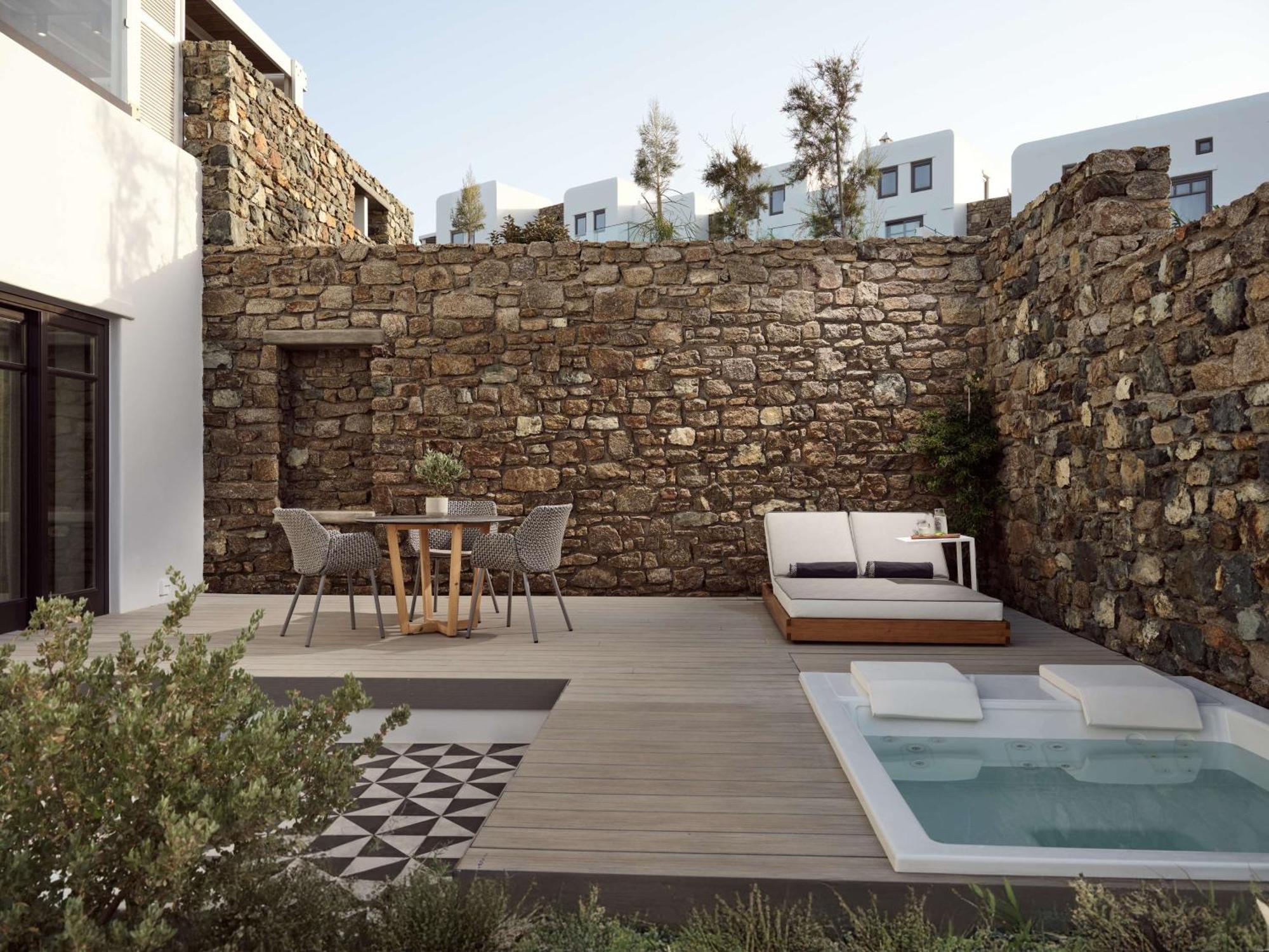 Hotel Semeli Coast Mykonos Curio Collection By Hilton Merchia Beach Exterior foto
