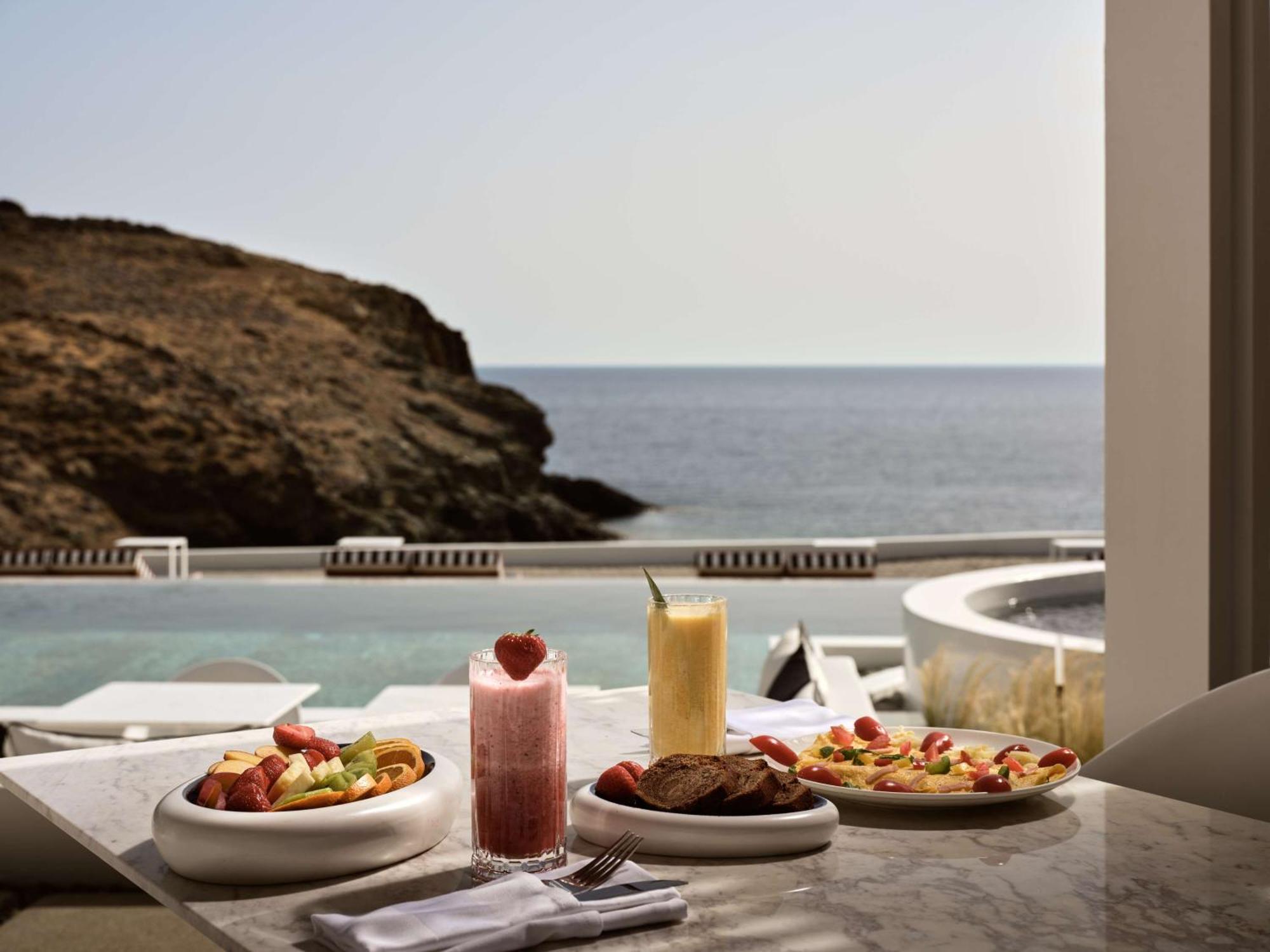 Hotel Semeli Coast Mykonos Curio Collection By Hilton Merchia Beach Exterior foto