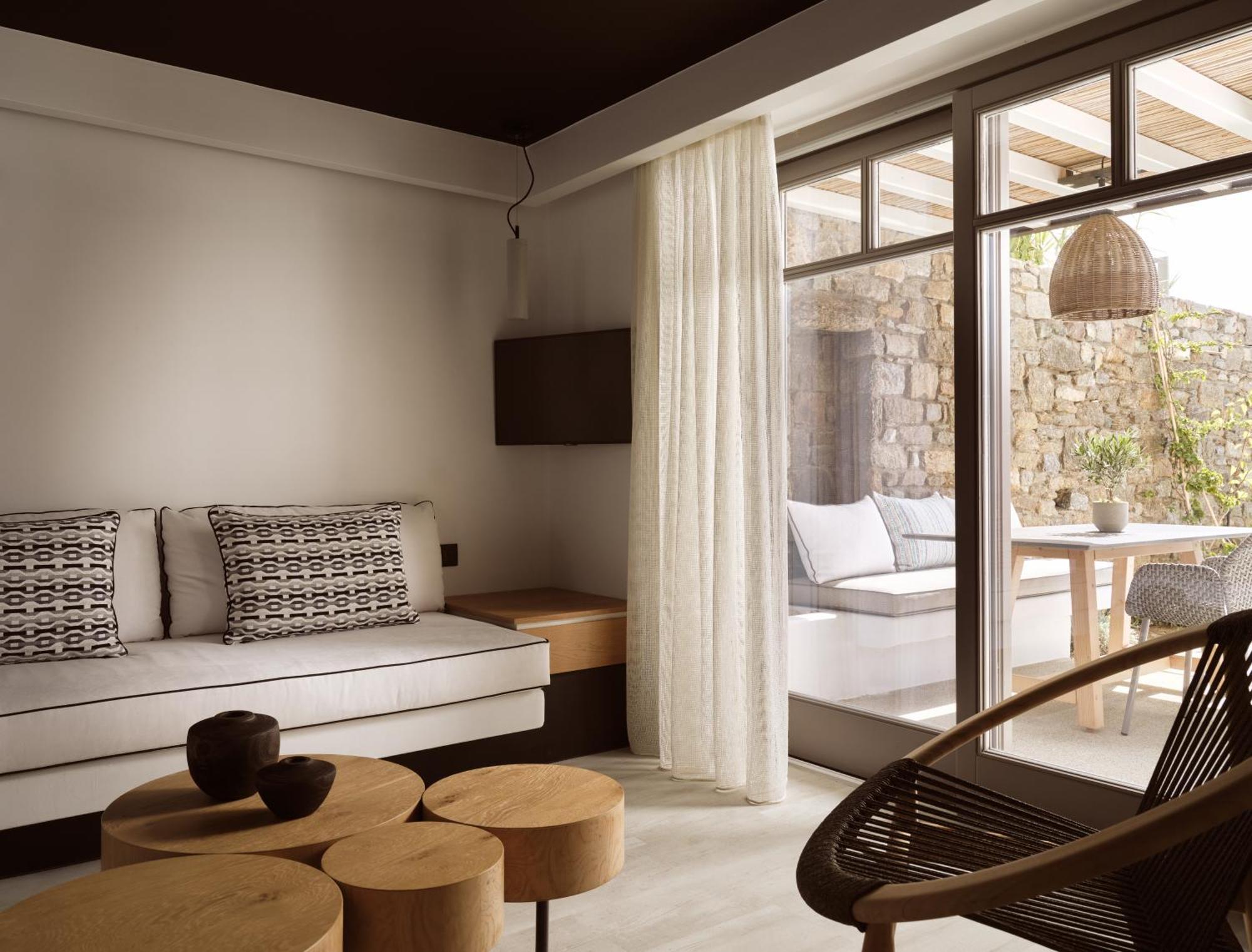 Hotel Semeli Coast Mykonos Curio Collection By Hilton Merchia Beach Exterior foto