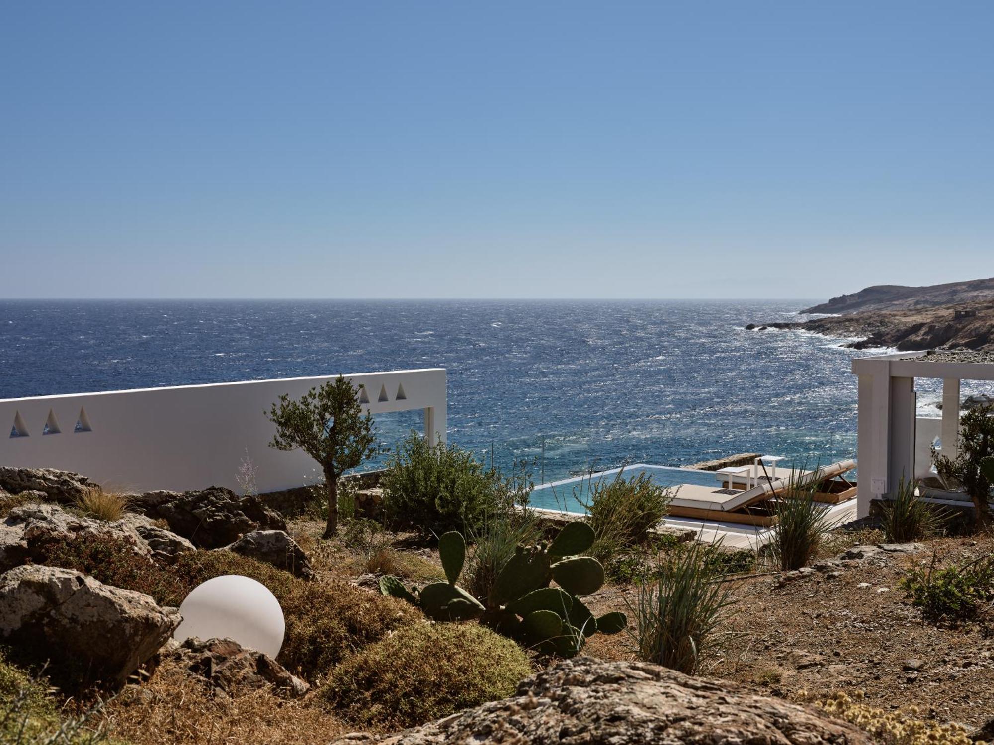 Hotel Semeli Coast Mykonos Curio Collection By Hilton Merchia Beach Exterior foto